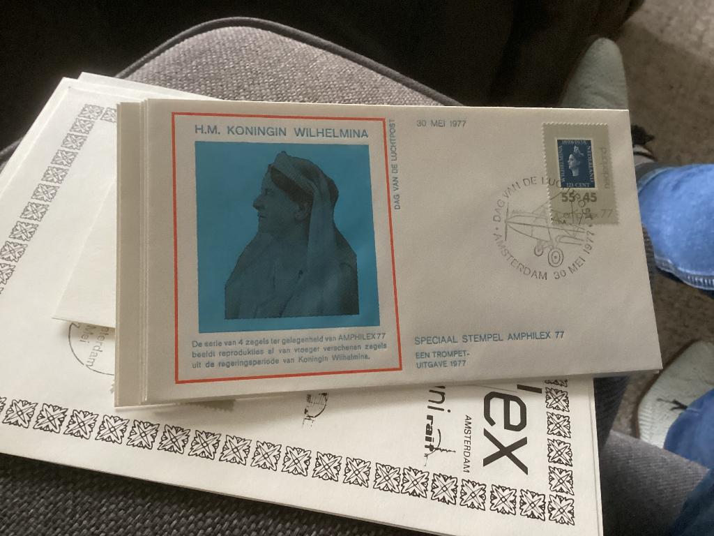 No2101 Trompet uitgave Amphilex 30 mei 1977 Nederland, Postzegels en Munten, Postzegels | Eerstedagenveloppen, Ophalen, Onbeschreven