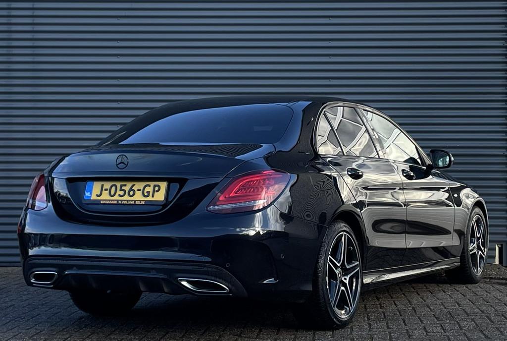 MERCEDES C-Klasse C180 AMG 156pk 9G-TRONIC Business Solution, Auto's, Mercedes-Benz, Automaat, Parkeercamera, Zwart, Sedan