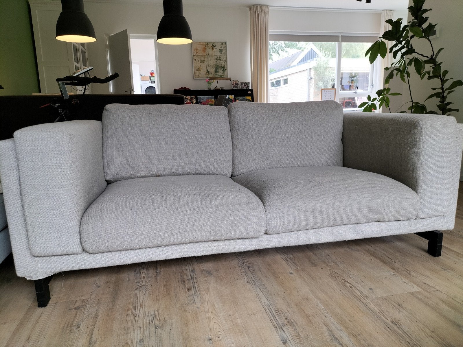 Ikea bank beige, Ophalen, Gebruikt, 100 tot 125 cm, 150 tot 200 cm