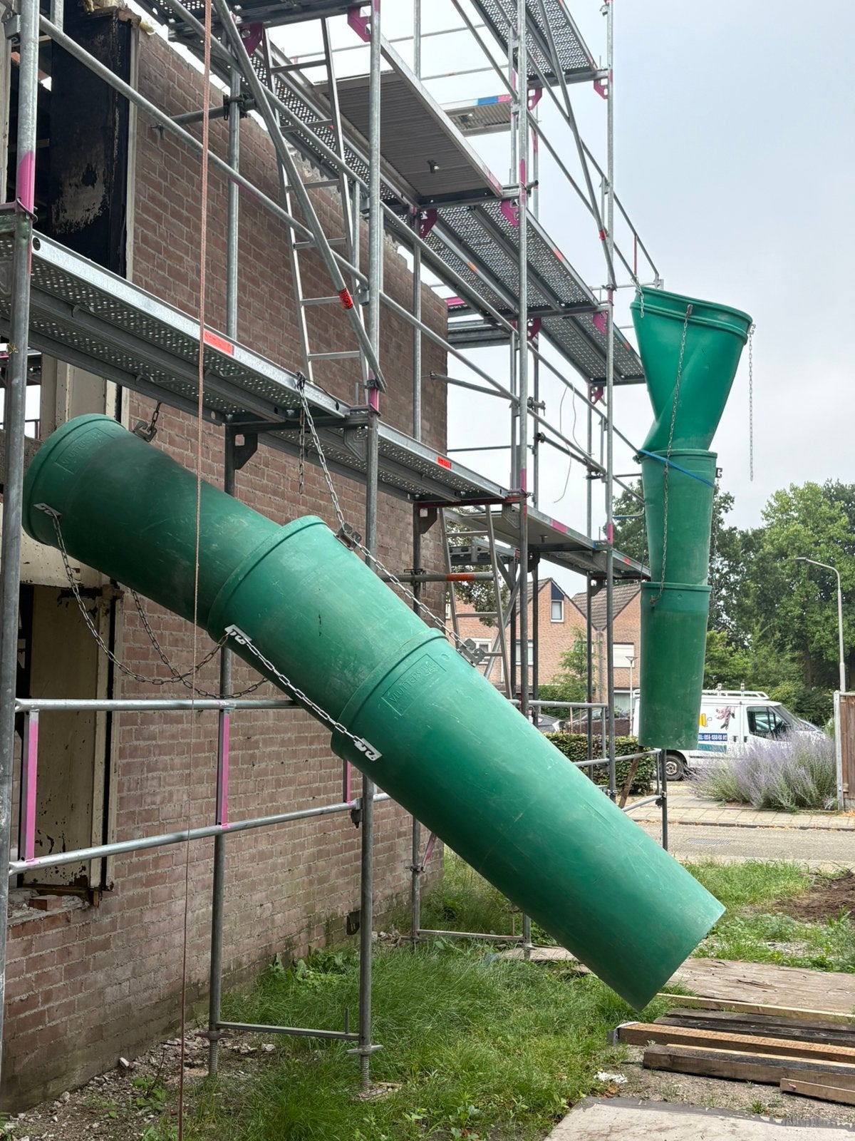Stortkoker 6 delen ongeveer 12 meter, Doe-het-zelf en Verbouw, Overige Doe-het-zelf en Verbouw, Ophalen, Gebruikt