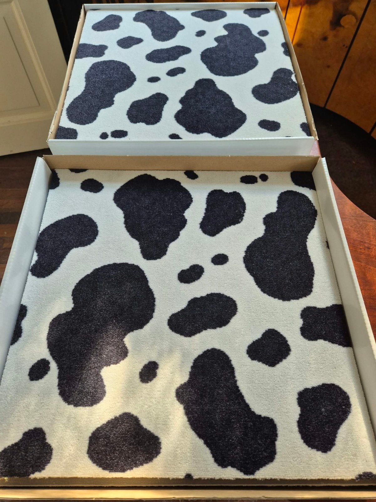19x Heuga Tapijttegels 50x50 – Koeienprint / Cow (4.75 m²) –, Ophalen, Nieuw