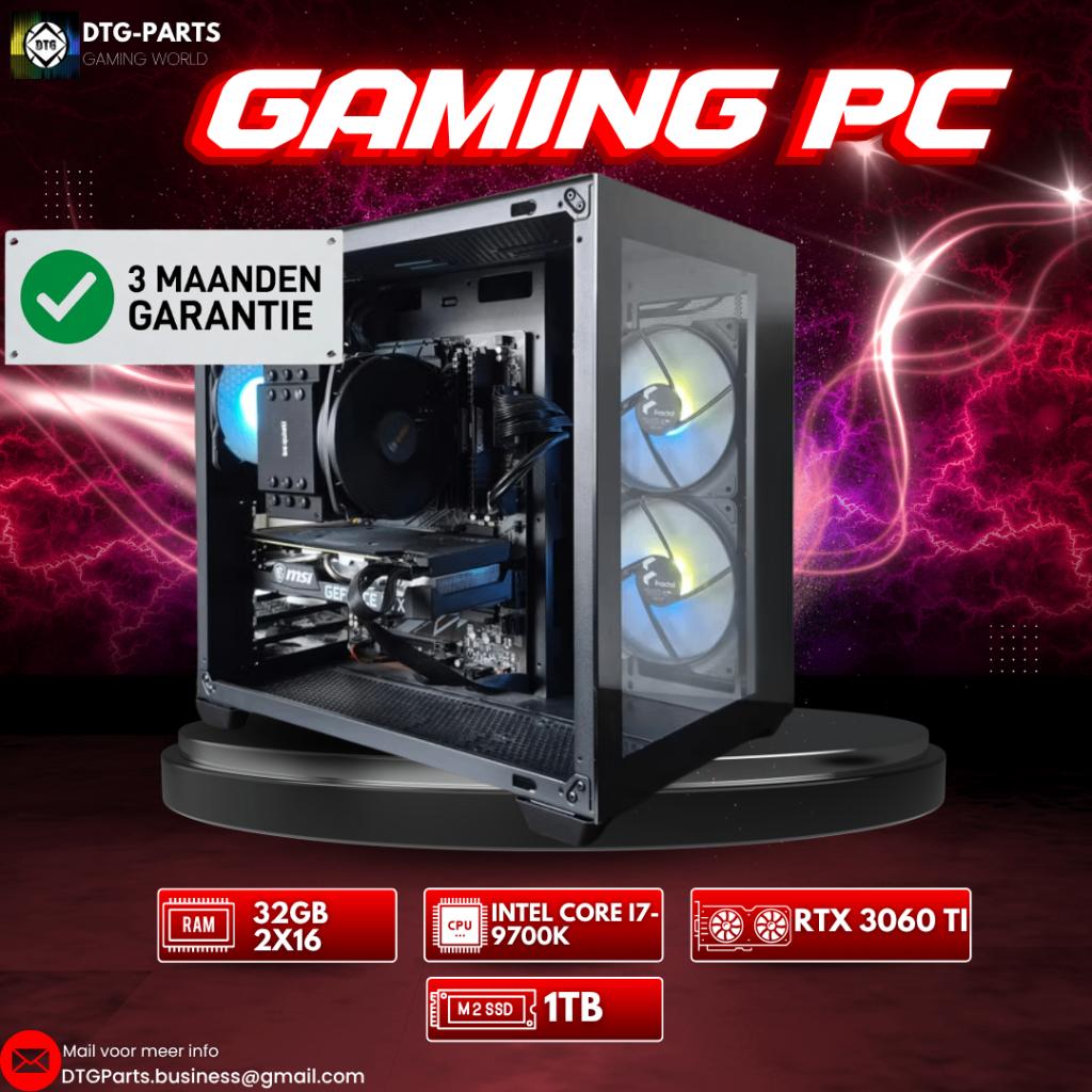 Gaming PC // RTX 3060 ti & i7-9700K & 32GB, Computers en Software, Desktop Pc's, Ophalen, 7604 HM, 32 GB, DTGParts.Business@gmail.com