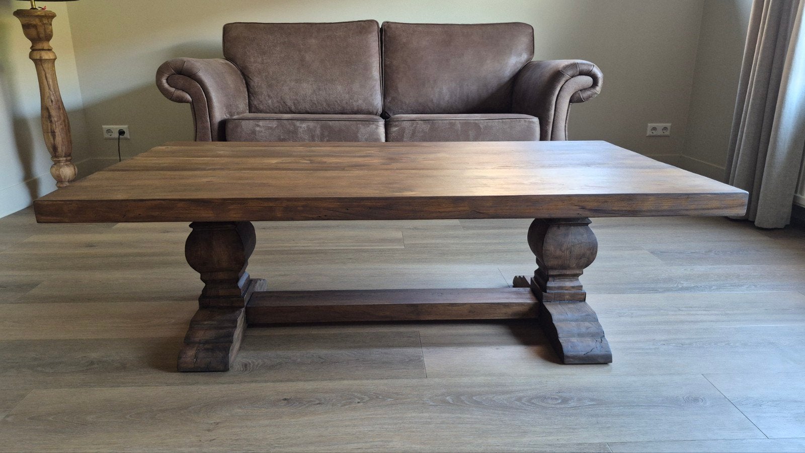 Klooster salontafel, Ophalen, 100 tot 150 cm, Eikenhout, 50 tot 100 cm