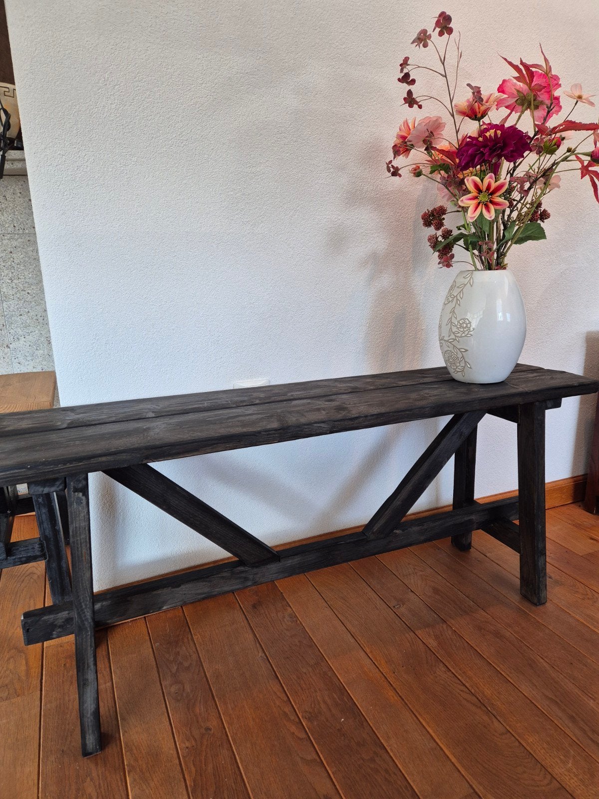 houten bankje zitbankje 115x50x28 cm., Huis en Inrichting, Ophalen, 25 tot 50 cm, Rechthoekig
