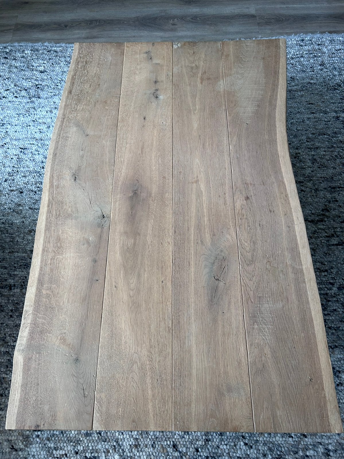 Eikenhouten boomstam salontafel, Ophalen, 100 tot 150 cm, Eikenhout, 50 tot 100 cm
