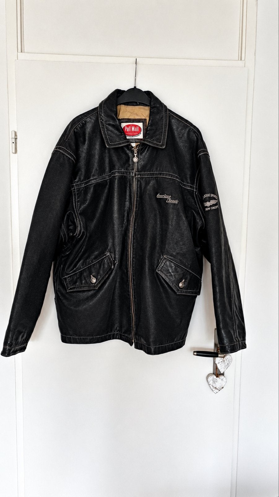 Pall Mall leren jas maat 52 - Vintage American Classic, Kleding | Heren, Ophalen of Verzenden, Gedragen, Maat 52/54 (L), Zwart