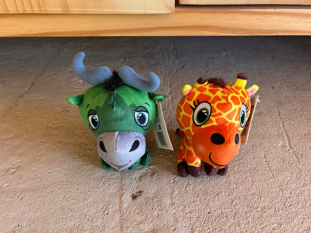 Leuke lidl knuffels: buffel en Giraf (nieuw met label), Groen, Giraf, Nieuw, Ophalen of Verzenden