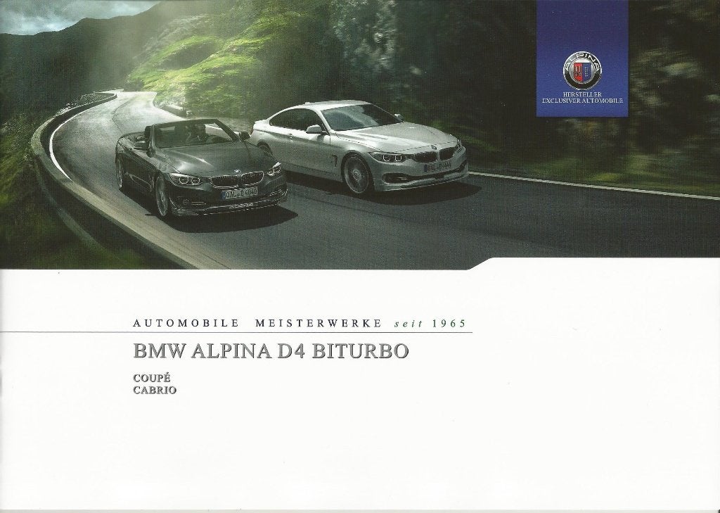 BMW /Alpina 4 serie cabriolet folder, Boeken, Ophalen of Verzenden, Zo goed als nieuw, BMW