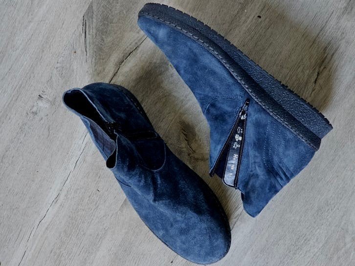 Semler Donkerblauwe Suède/Nubuck Winterboot Maat 10 H 44,5, Blauw, Lage of Enkellaarzen, Ophalen of Verzenden, Zo goed als nieuw