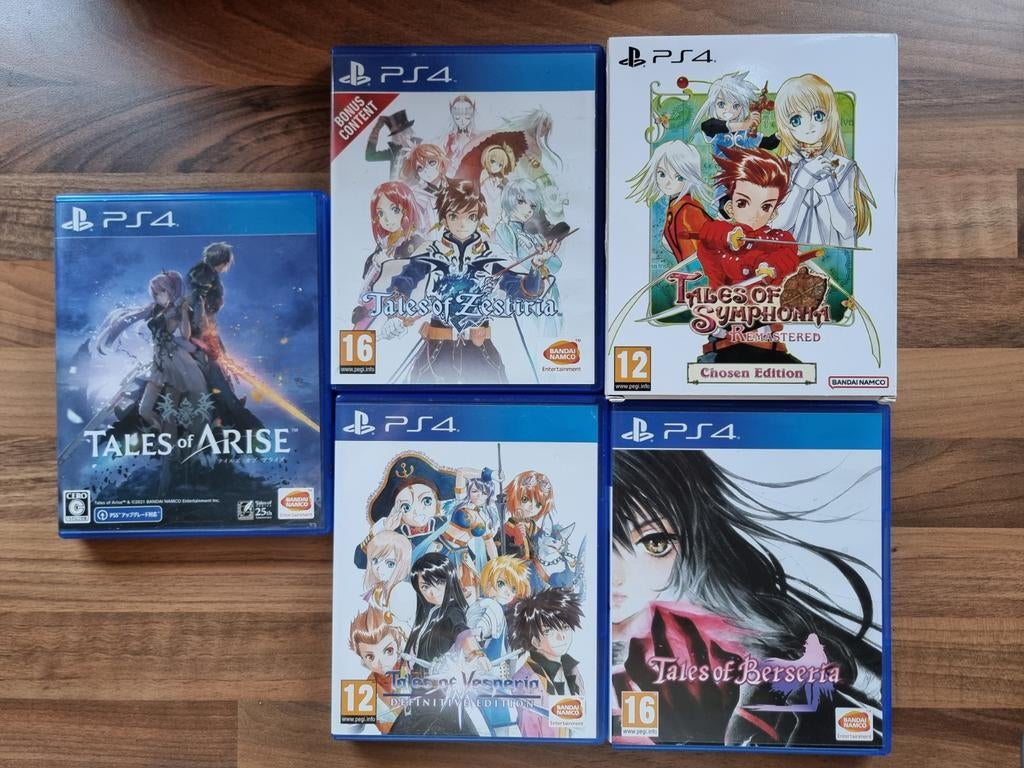 Tales of Arise, Vesperia, Zestiria, Berseria & Symphonia, Spelcomputers en Games, 1 speler, Ophalen of Verzenden, Zo goed als nieuw