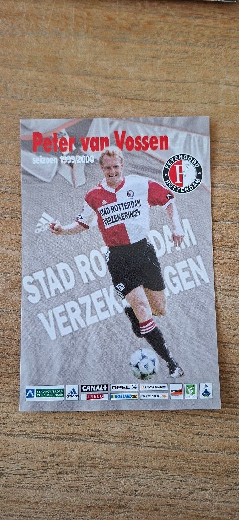 Spelerskaart; Peter van Vossen # Feyenoord / Ajax, Ophalen of Verzenden, Nieuw, Feyenoord, Spelerskaart