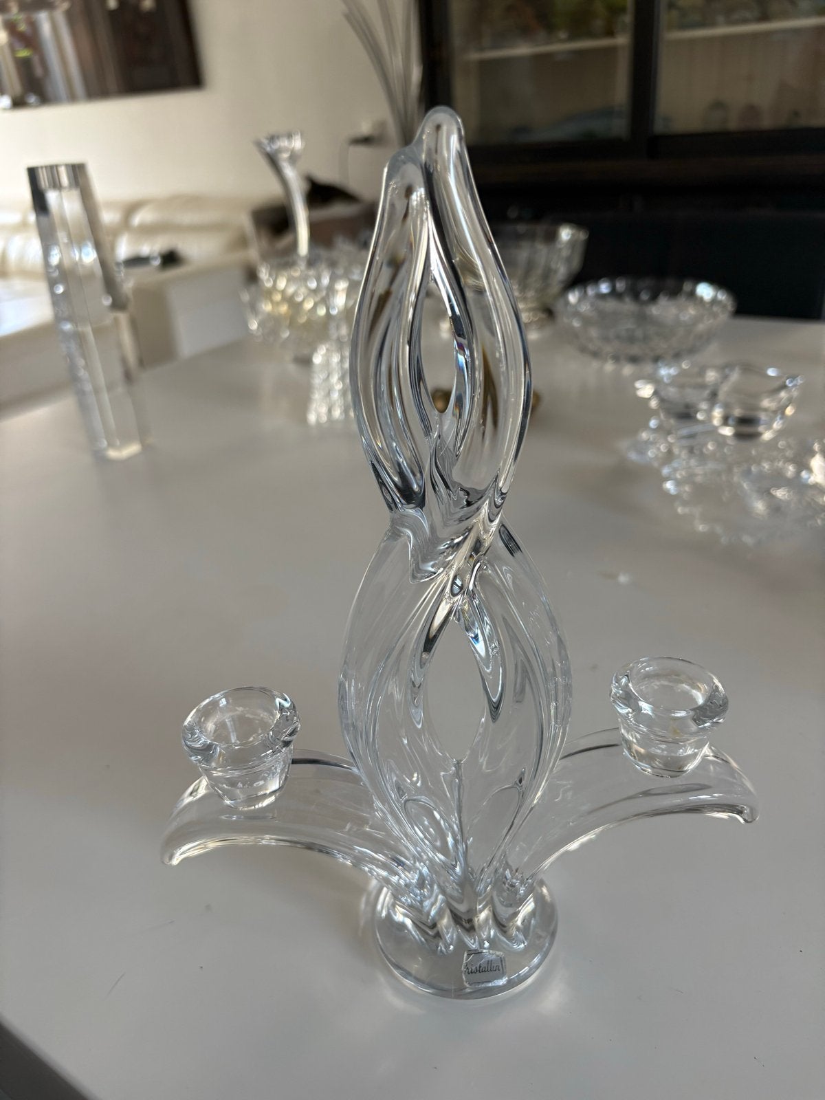 Prachtige Kristallen Kandelaar - Vannes, Antiek en Kunst, Ophalen of Verzenden