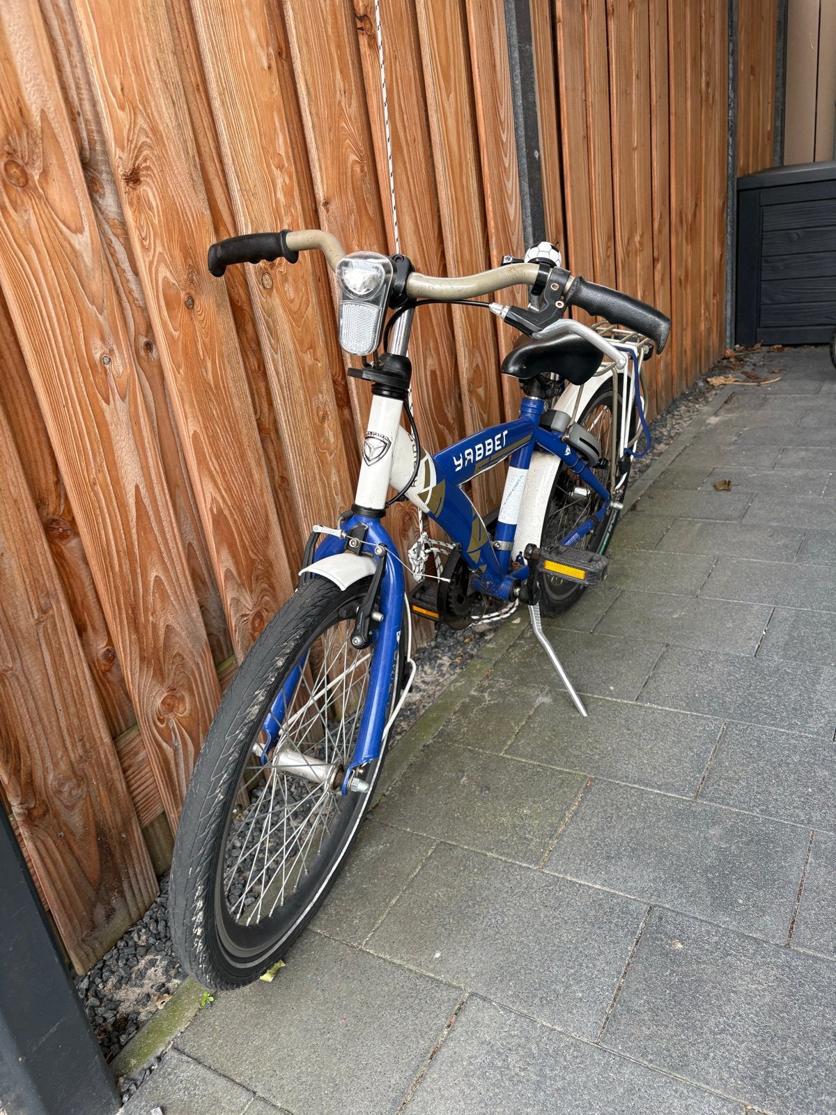 Kinderfiets Yabber 20 inch - Blauw/Wit, Ophalen, Gebruikt, 16 tot 20 inch