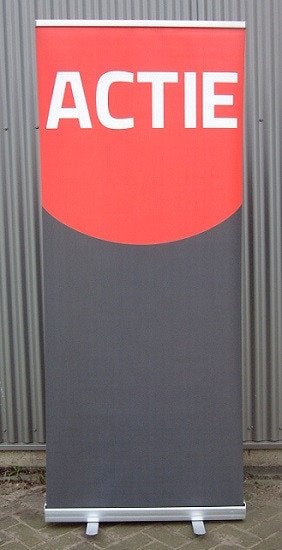 Reclame Actie Banner roll-up bannersysteem Compleet, Ophalen of Verzenden, Reclamebord