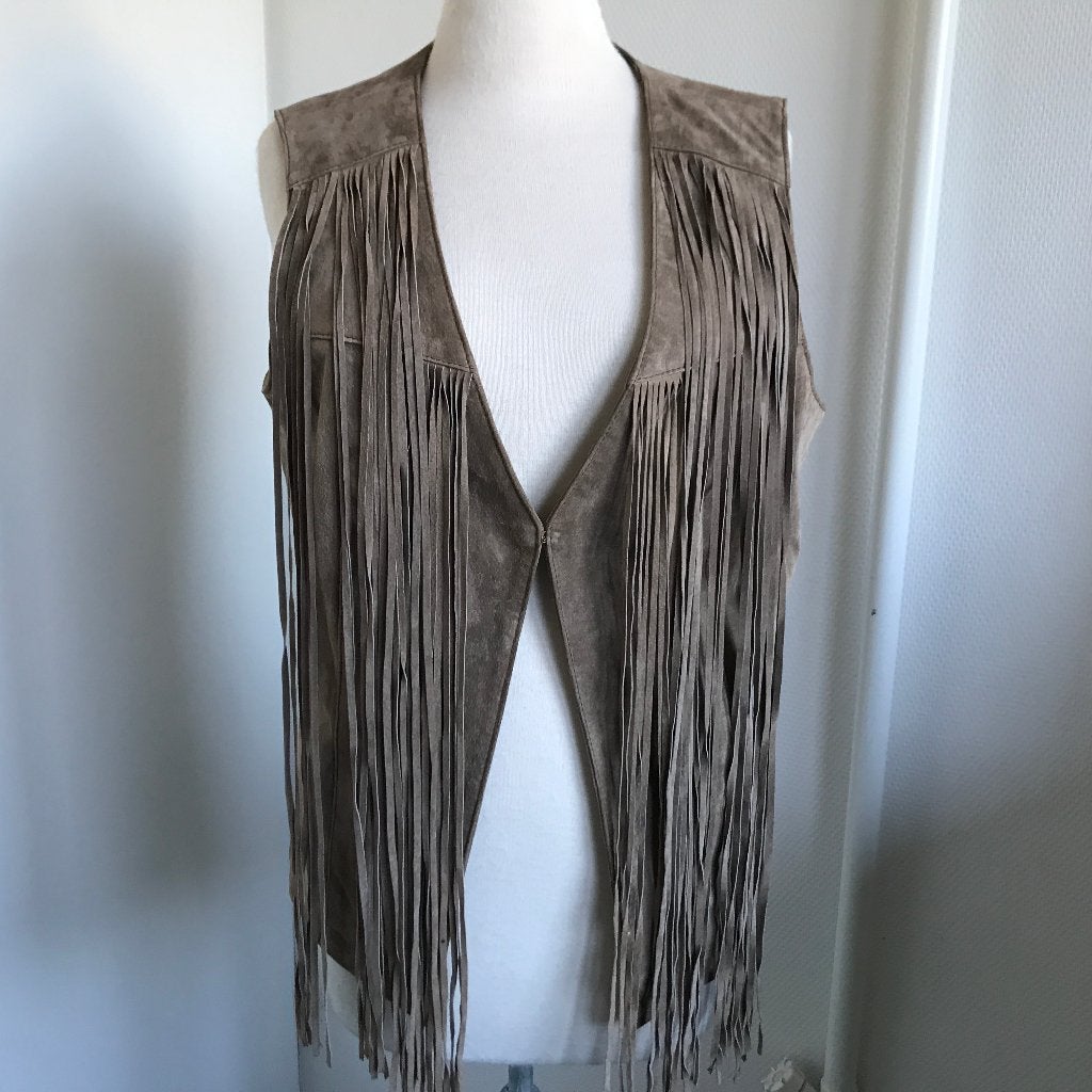 Ibana suede cowgirl leren gilet maat 42, Verzenden, Zo goed als nieuw, Maat 42/44 (L), Overige kleuren