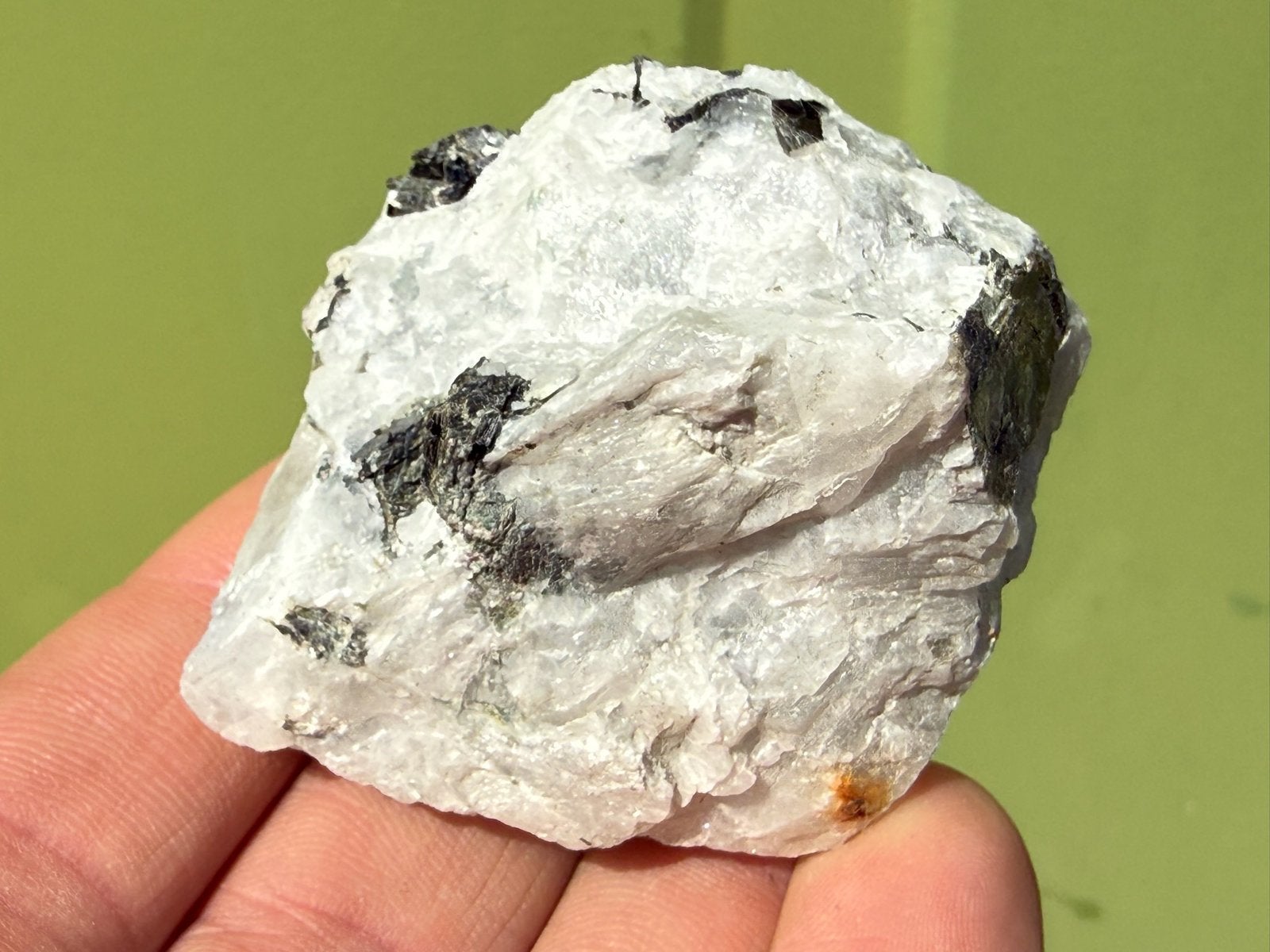 Natuurlijke ruw regenboog maansteen uit Sri Lanka mineralen, Ophalen of Verzenden, Mineraal