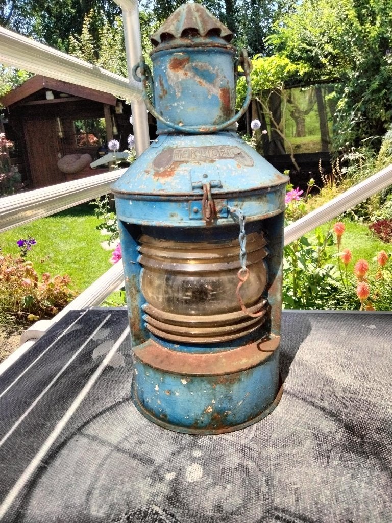 Antieke Heklicht Scheepslamp, Verzamelen, Scheepvaart, Ophalen, Gebruikt, Motorboot of Zeilboot, Overige typen