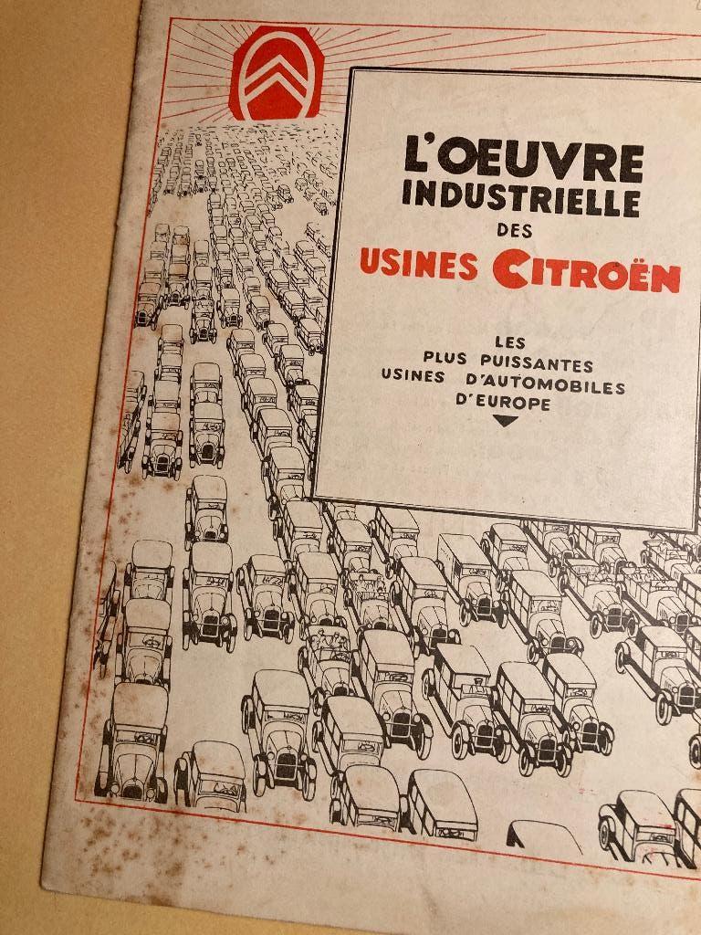 1928 Usines Citroen brochure 10CV 5CV B12 B14 C6 C4 sahara, Ophalen, Gelezen, Citroën