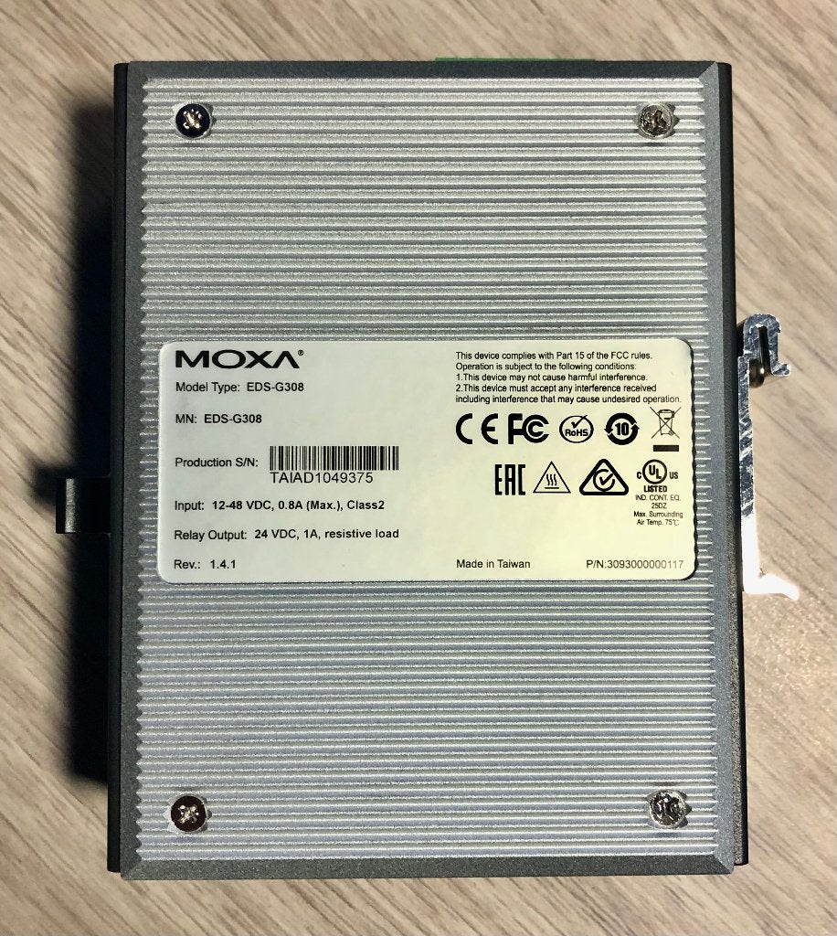 MOXA - EDS-G308 - Industrial 8-Port Gigabit Ethernet Switch, Ophalen of Verzenden, Nieuw