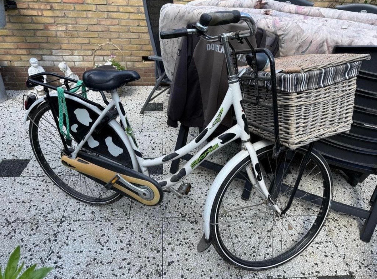 Sparta Granny opoefiets koeien koeienvlekken fiets, Velgrem, 50 tot 53 cm, Ophalen, Overige merken