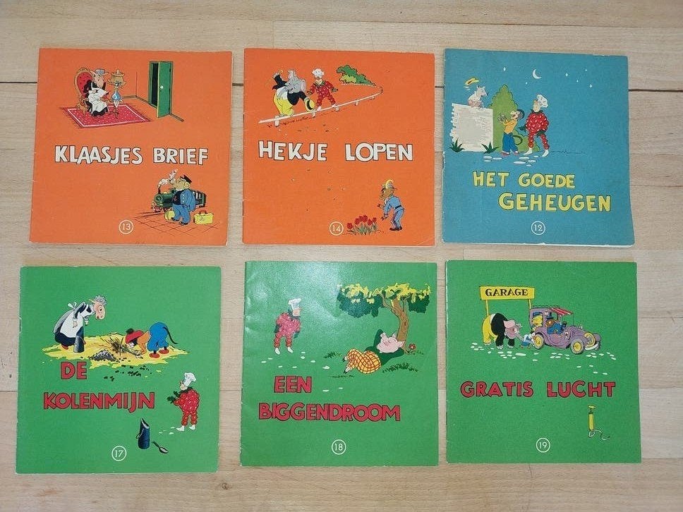 6 Tielse Flipje boekjes: Klaasjes Brief, Hekje Lopen, etc., Ophalen of Verzenden, Gelezen, Betuwe, Fictie algemeen