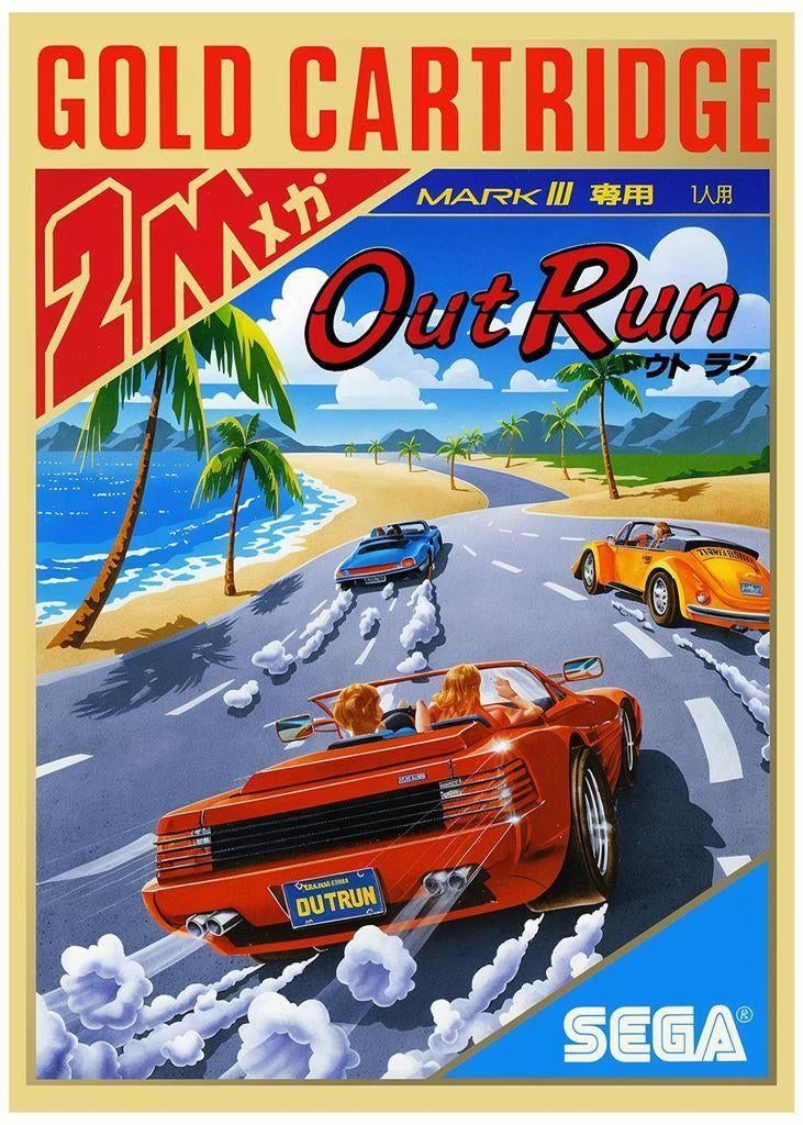 [Grote 50*70cm Game Poster] OUTRUN SEGA OUT RUN, Spelcomputers en Games, Verzenden, 1 speler, Racen en Vliegen, Nieuw