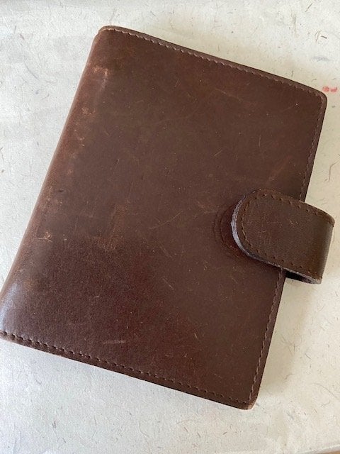 Bruin leren Succes agenda 11,5 x 14,5 cm, Ophalen of Verzenden