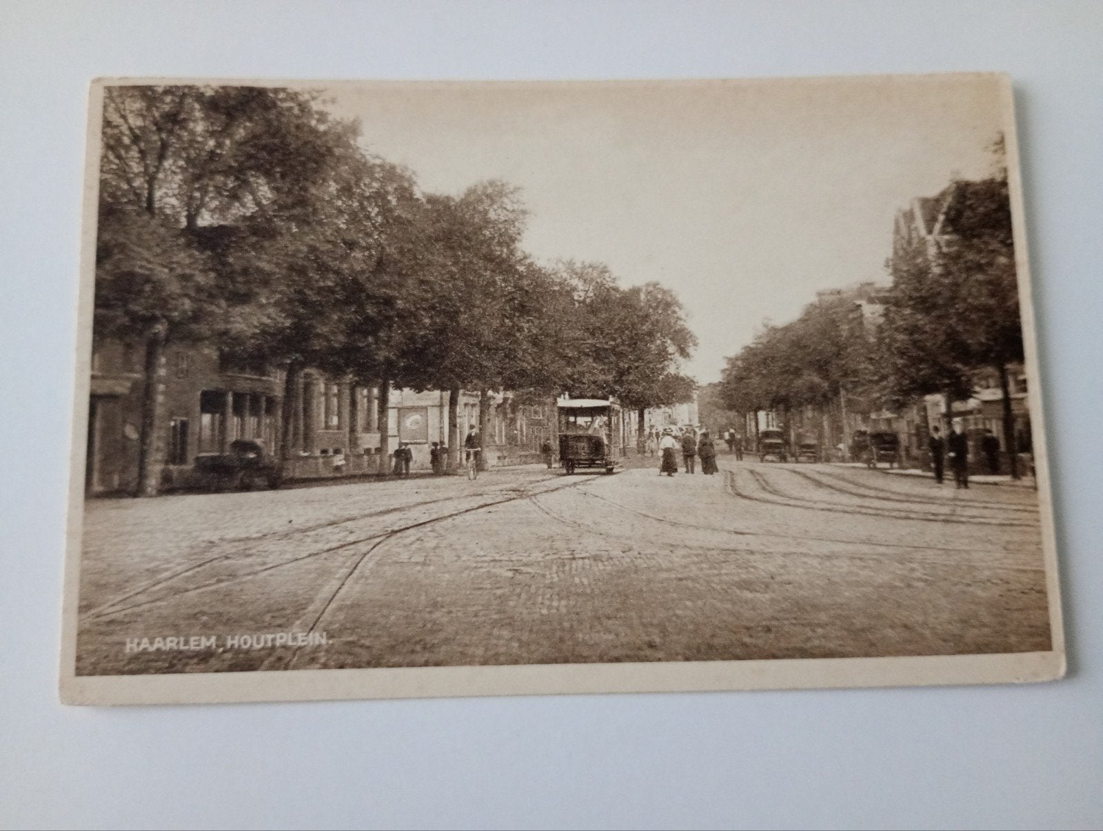 Haarlem Houtplein met Tram, Ophalen of Verzenden, Voor 1920, Ongelopen, Noord-Holland