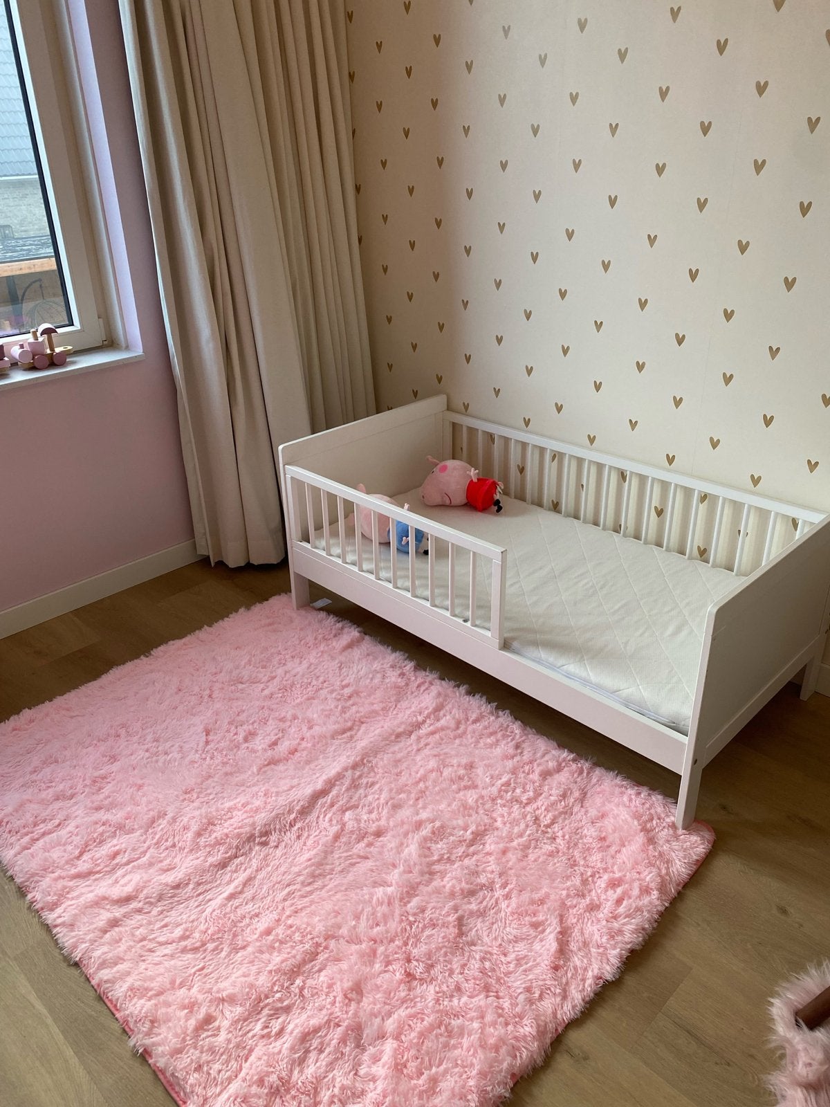 Peuterbed met matras (gebruikt, maar goed), Ophalen, Gebruikt, 70 tot 85 cm, 140 tot 160 cm