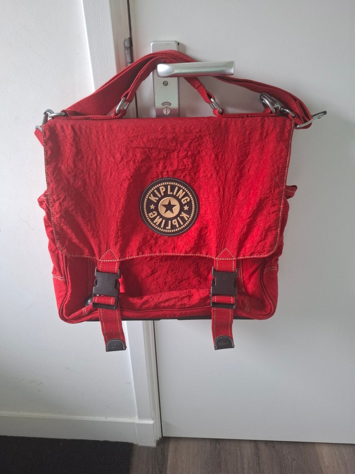 Kipling shopper & laptoptas Rood, Ophalen of Verzenden, Zo goed als nieuw, Rood, Shopper
