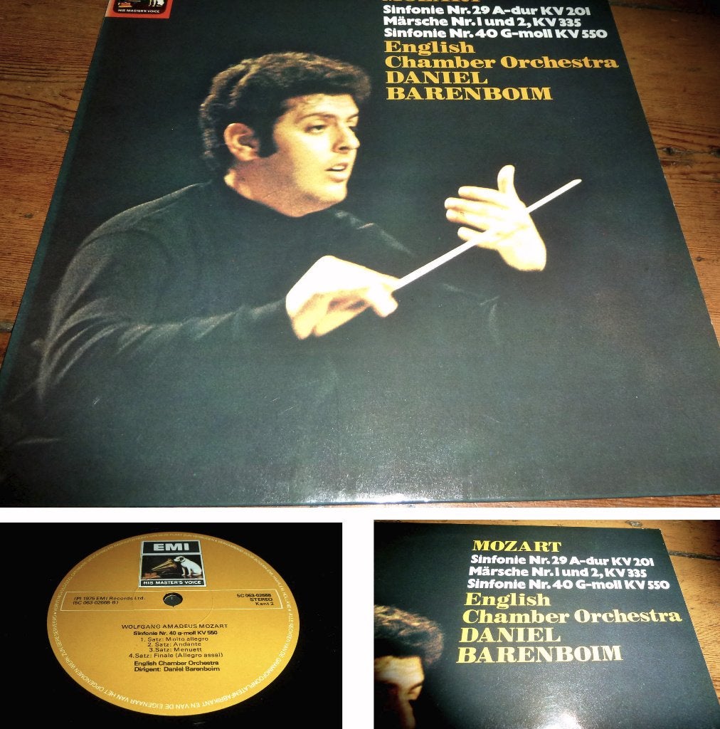 lp Mozart Symphonie 29 + 40 - Daniel Barenboim Engl.Chamber, Ophalen of Verzenden, Zo goed als nieuw, Orkest of Ballet, 12 inch