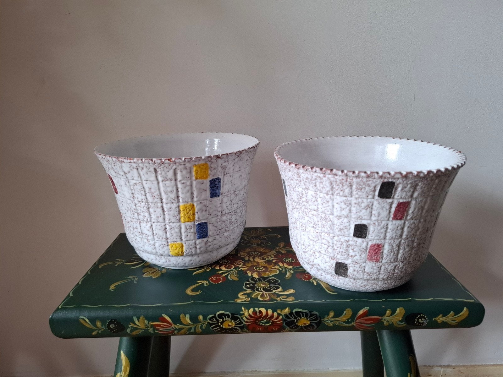 2x vintage bloempotten, Ophalen of Verzenden, Huis en Inrichting