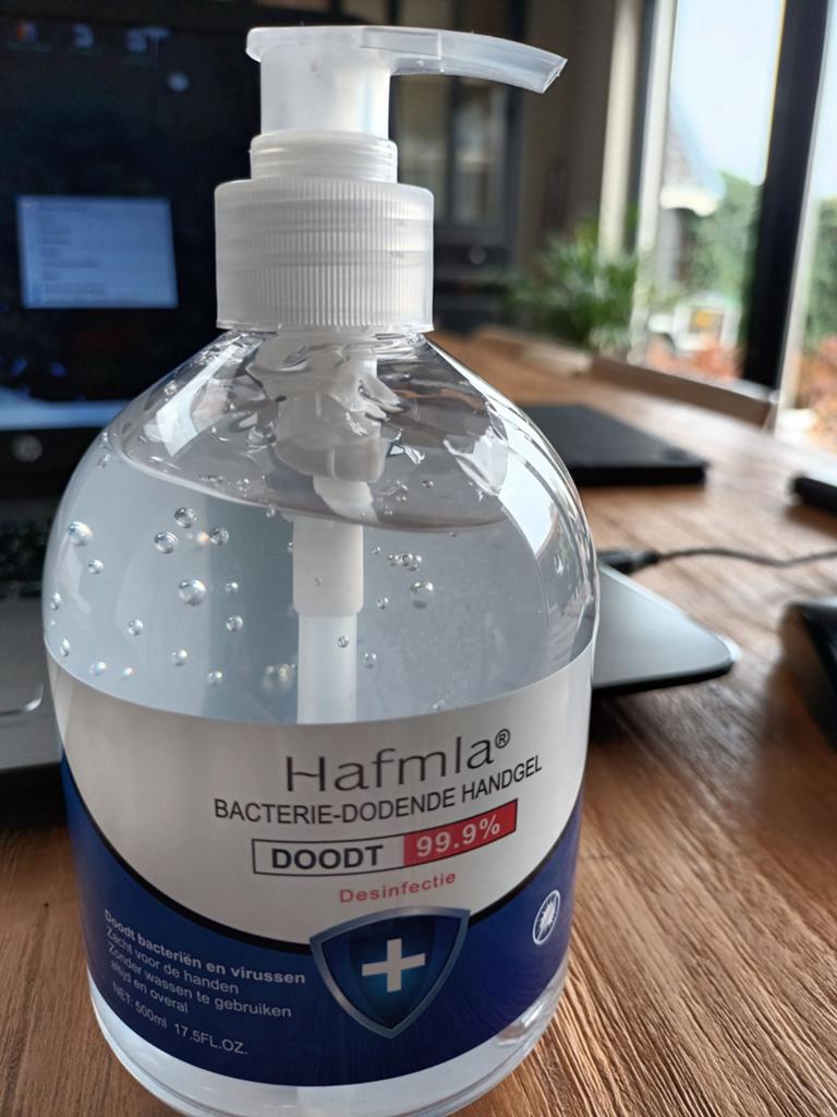 Hafmla Bacterie-dodende Handgel - 500ml Desinfectie, Ophalen of Verzenden, Nieuw, Overige typen