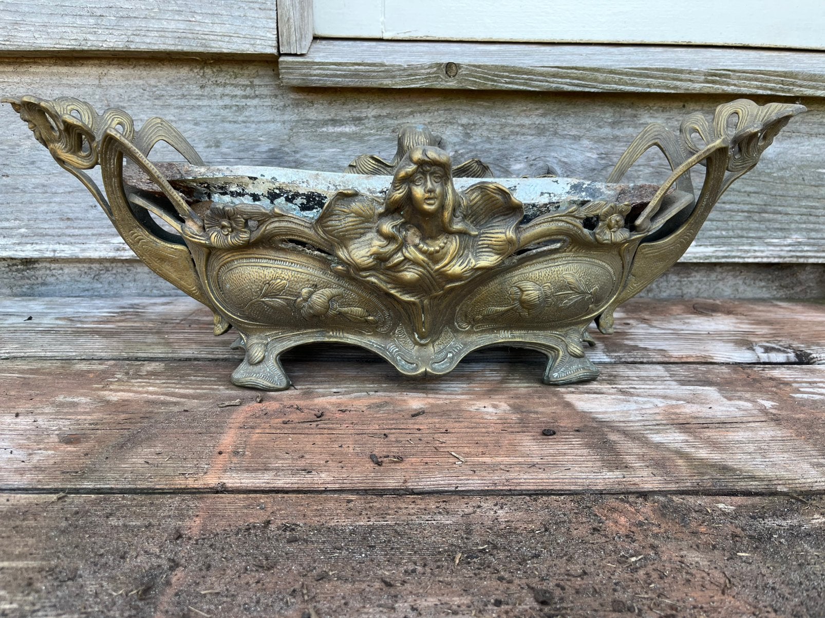 Art nouveau jardiniere van 1900, Ophalen of Verzenden, Gebruikt