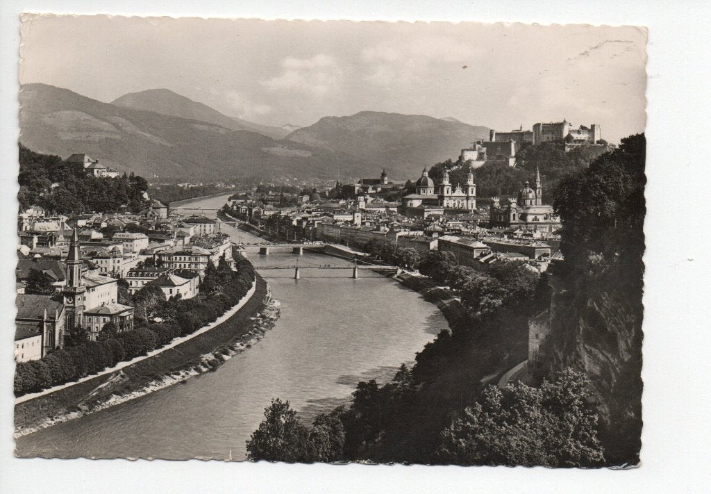 Oostenrijk. Ansichtkaart Salzburg - Gelopen, Verzamelen, Ophalen of Verzenden, 1940 tot 1960, Gelopen, Oostenrijk