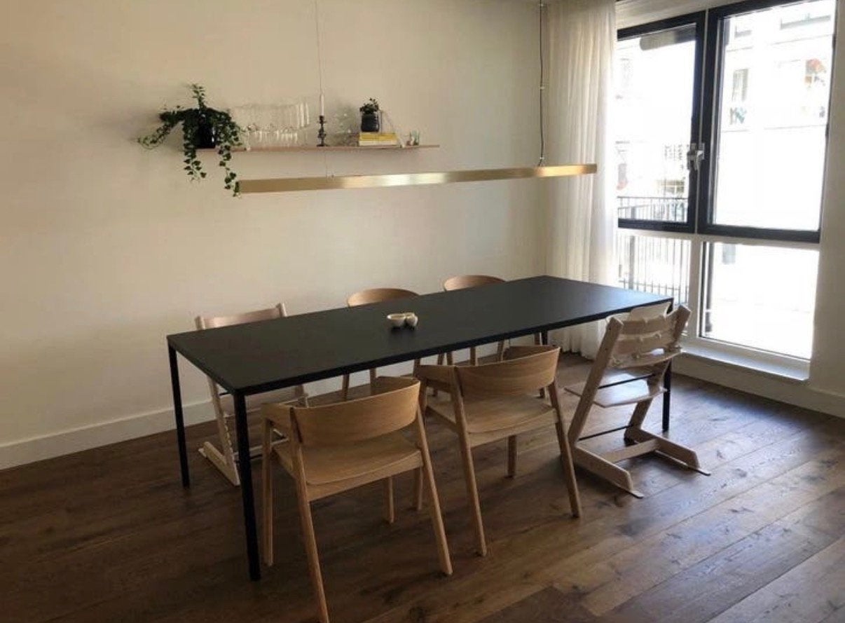 Eettafel metaal zwart mat Magis Passe Partout 200x100cm, Ophalen, 100 tot 150 cm, 200 cm of meer, Italiaans design, zwart, mat, metaal