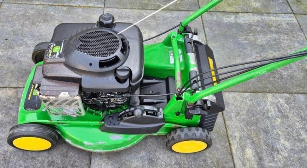 John Deere R47VO 3KW motormaaier, Tuin en Terras, Grasmaaiers, Ophalen, Gebruikt, 50 cm of meer