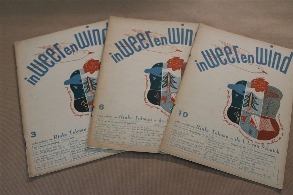 In weer en wind. 3 delen, 2e jrg. 1938., Ophalen of Verzenden, Gelezen, Overige typen