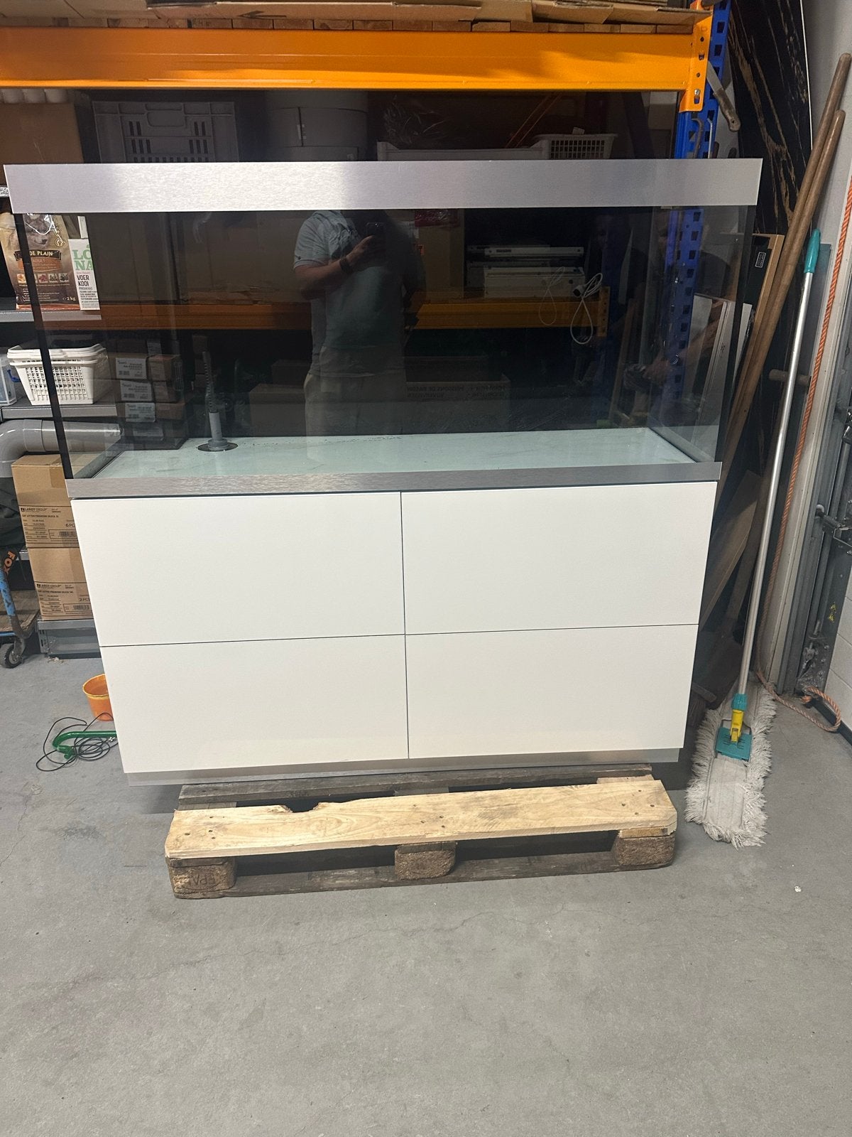 Highline 400 wit met meubel, Ophalen, Zo goed als nieuw, Leeg aquarium, Oase