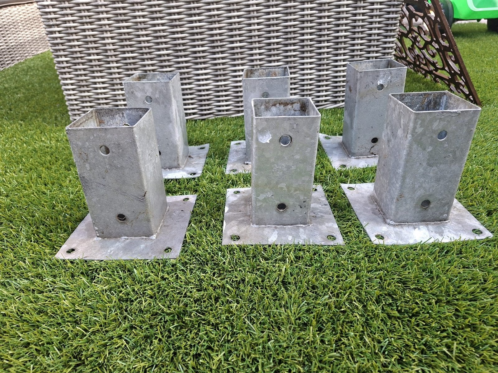 6x Verzinkte Paalhouders - Stevige Bevestiging voor Palen, Ophalen, Gebruikt, Minder dan 50 mm, Overige typen
