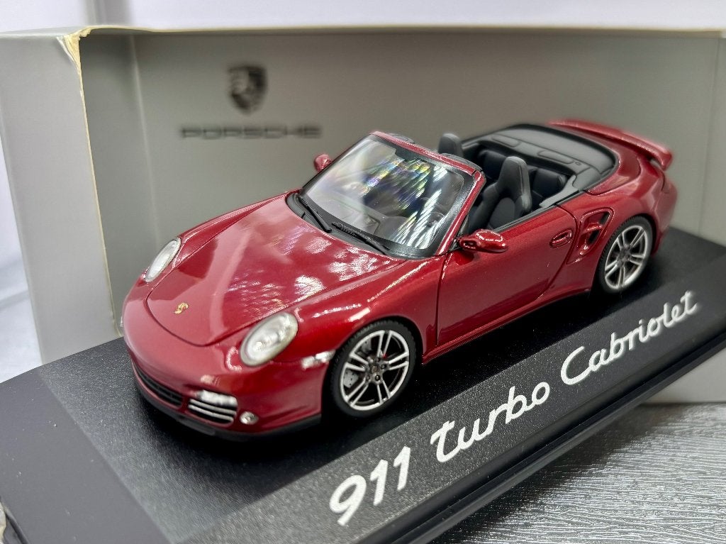 1:43 Porsche 911 turbo cabriolet - MINICHAMPS, Ophalen of Verzenden, Zo goed als nieuw, Auto, MiniChamps