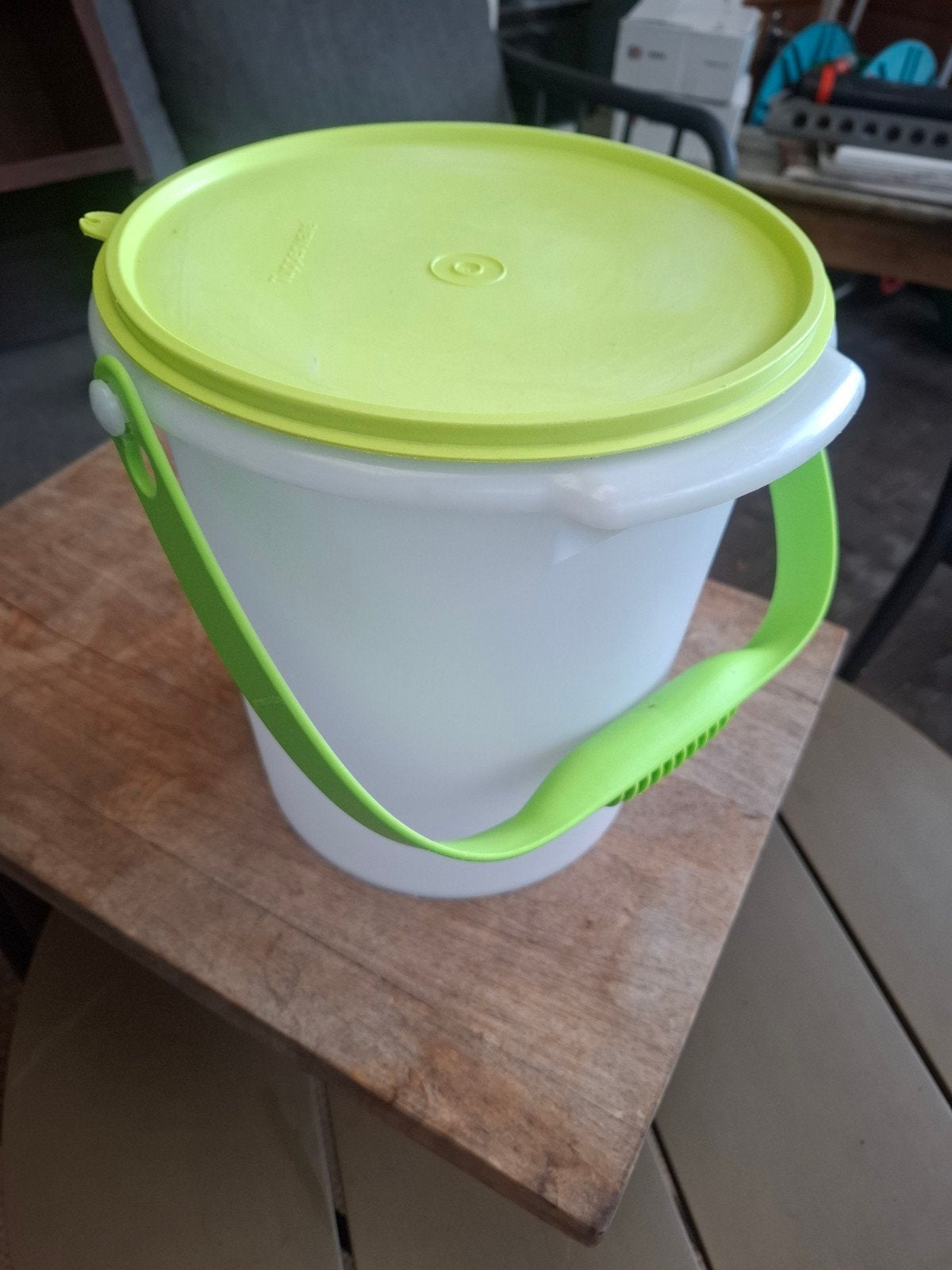 Tupperware wasemmer, in nieuwstaat! Groen handvat/deksel, Ophalen, Zo goed als nieuw, Kunststof, Met deksel