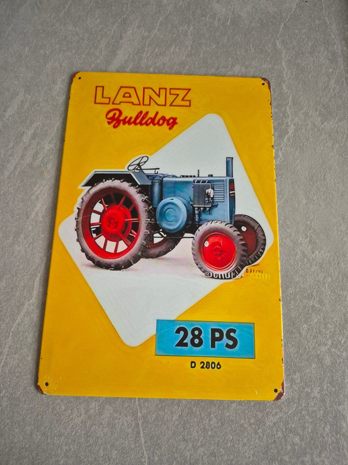Lanz Bulldog 28 PS D 2006 Emaille Reclamebord, Ophalen of Verzenden, Nieuw, Auto's