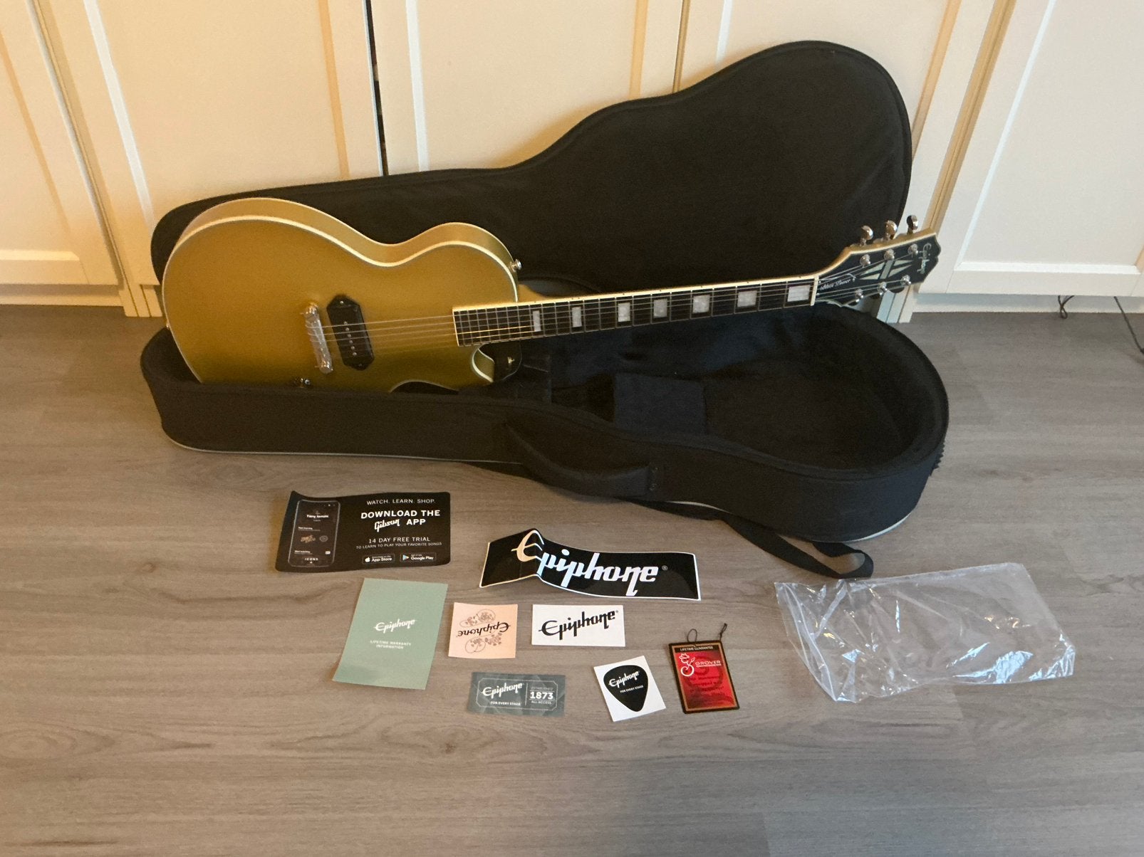 Epiphone JJN Gold Glory Les Paul, Muziek en Instrumenten, Snaarinstrumenten | Gitaren | Akoestisch, Ophalen of Verzenden, Zo goed als nieuw