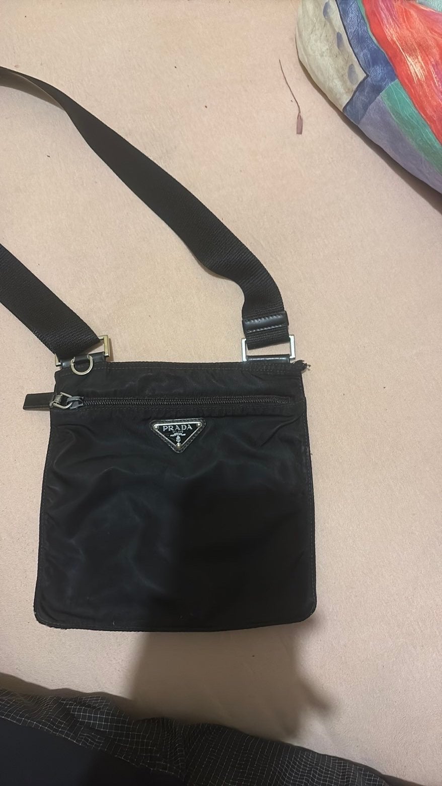 Prada Schoudertas Zwart Nylon - Vintage Stijl, Ophalen of Verzenden, Gebruikt, Zwart, Overige merken
