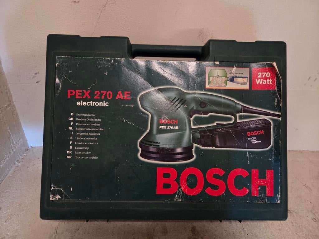 Bosch PEX 270 AE Excentrische Schuurmachine 270W, Ophalen of Verzenden