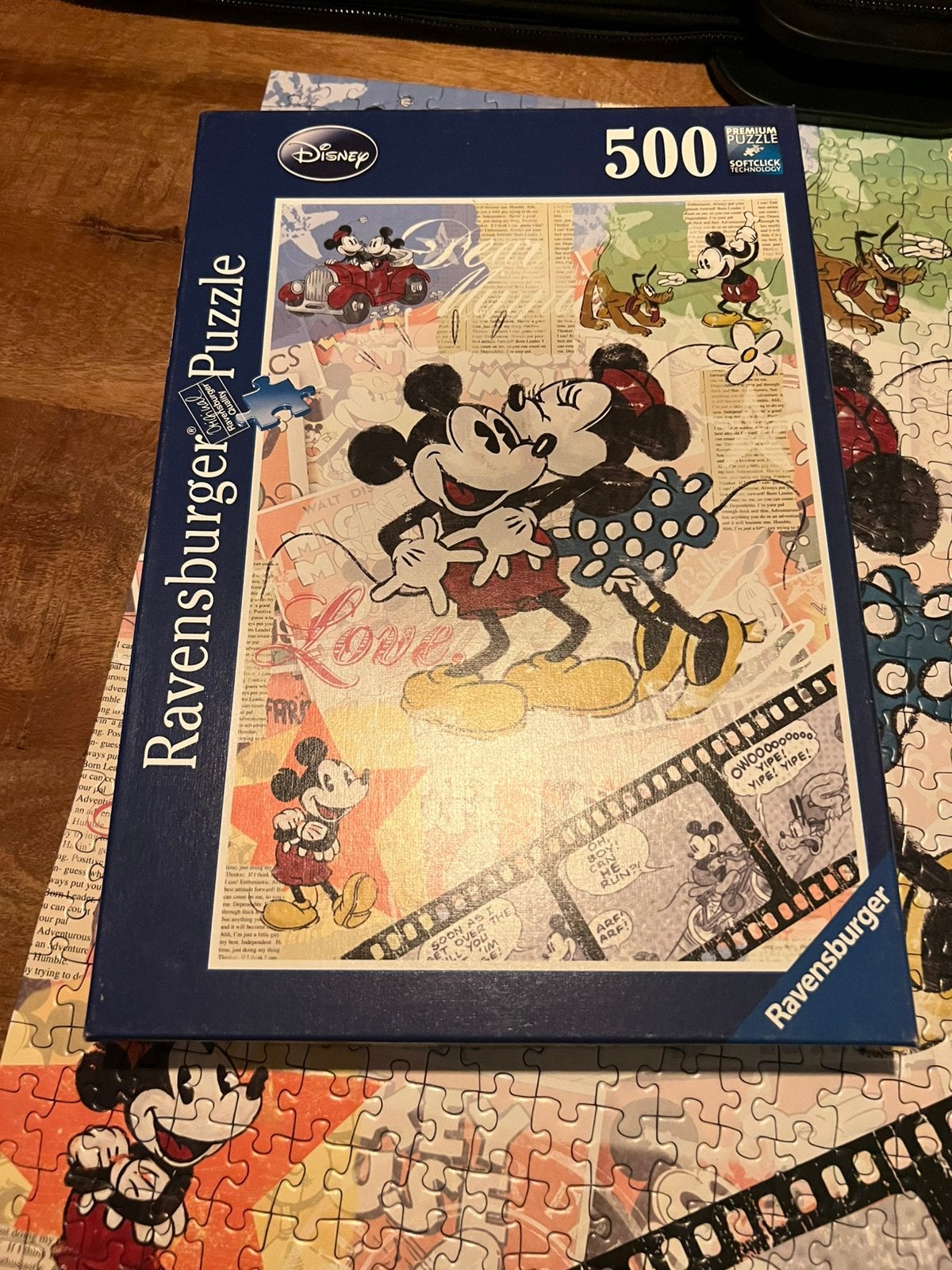 Ravensburger Puzzel 500 stukjes disney Retro Mickey, Ophalen of Verzenden, 500 t/m 1500 stukjes, Zo goed als nieuw
