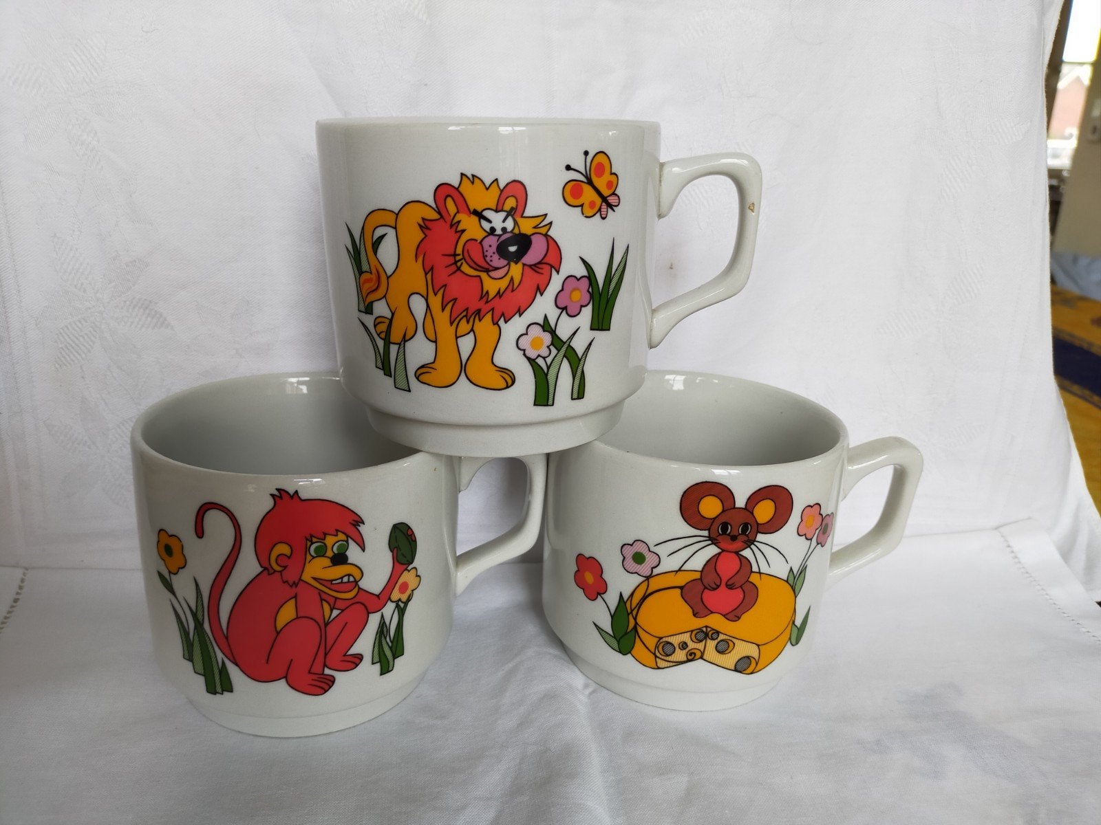 Topnana Retro Vintage Kinder Mokken - Set van 3, Verzamelen, Ophalen of Verzenden, Huis en Inrichting