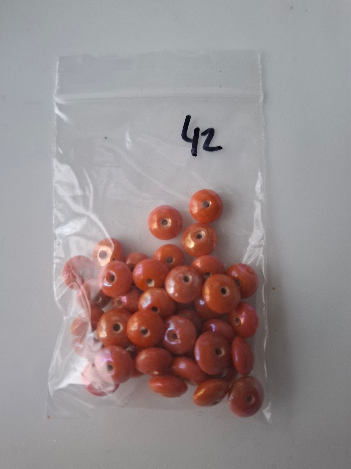 42 stuks 5/6 mm glaskralen rondellen kralen partij, Kraal, -, -, Nieuw
