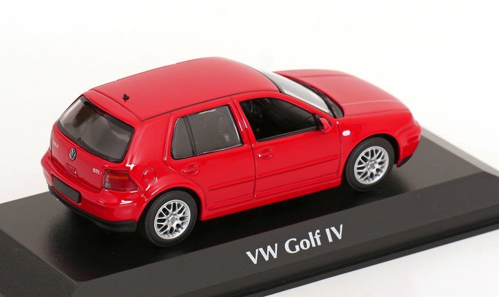 Maxichamps 1:43 Volkswagen Golf 4 rood 1999, -, Nieuw, Ophalen of Verzenden, Maxichamps